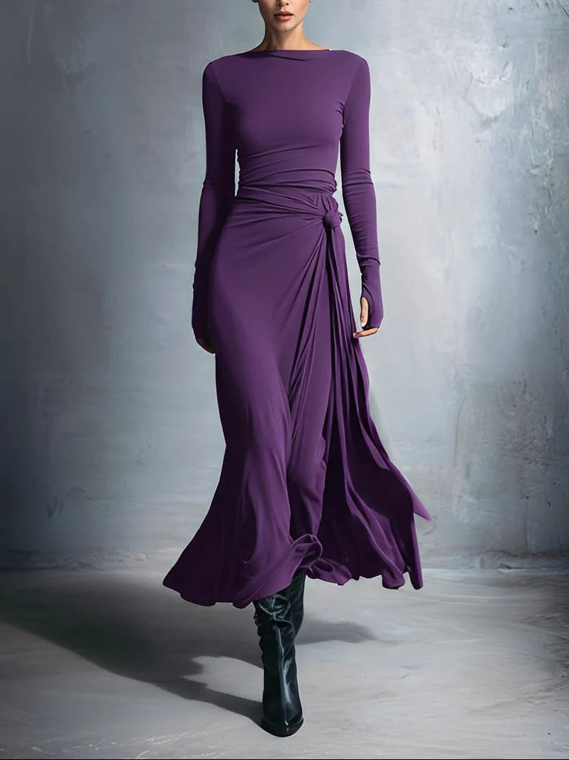 Naiara ❘ Vestido maxi con nudo lateral