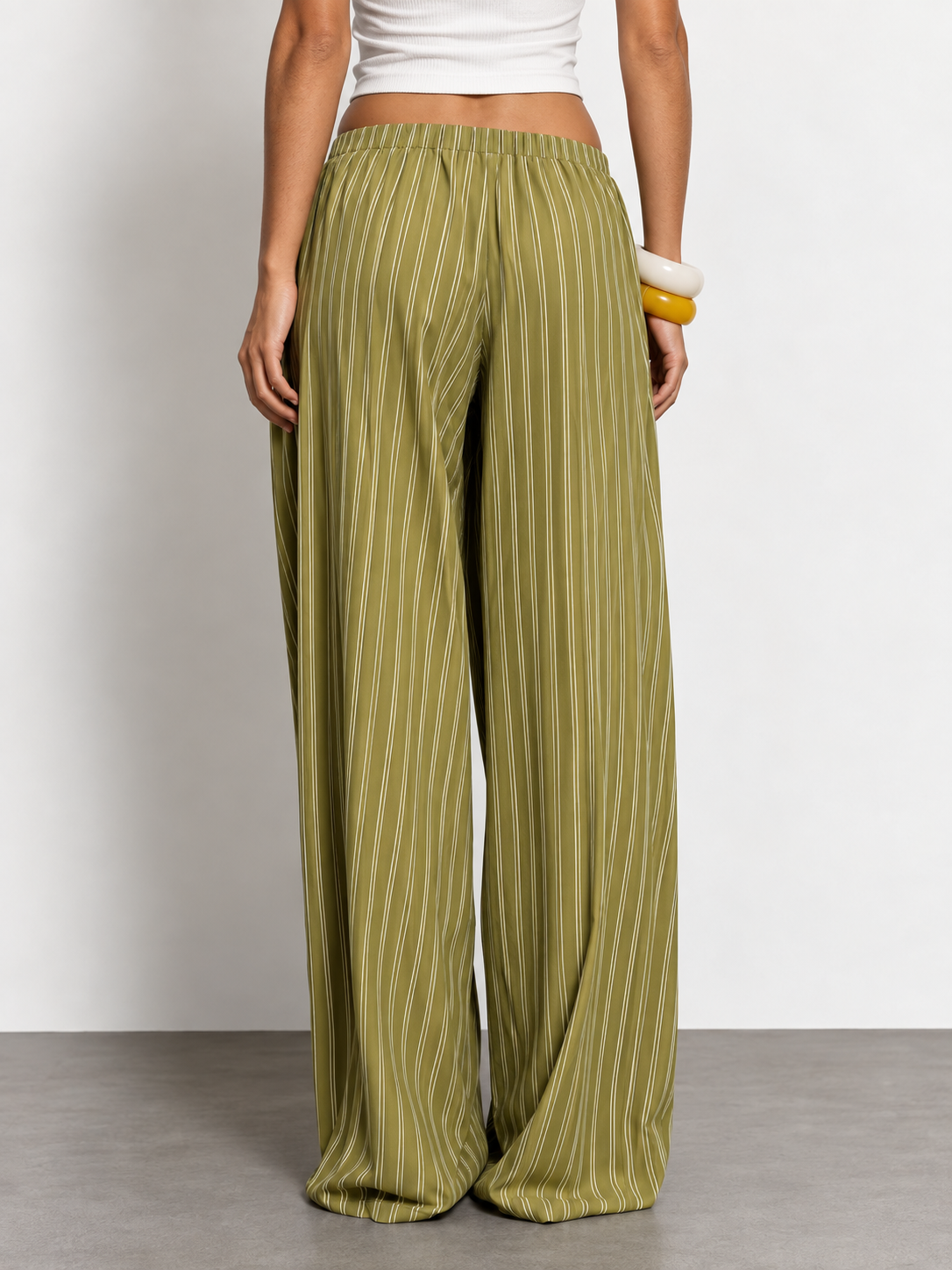 Pantalones Fluidos Verdes
