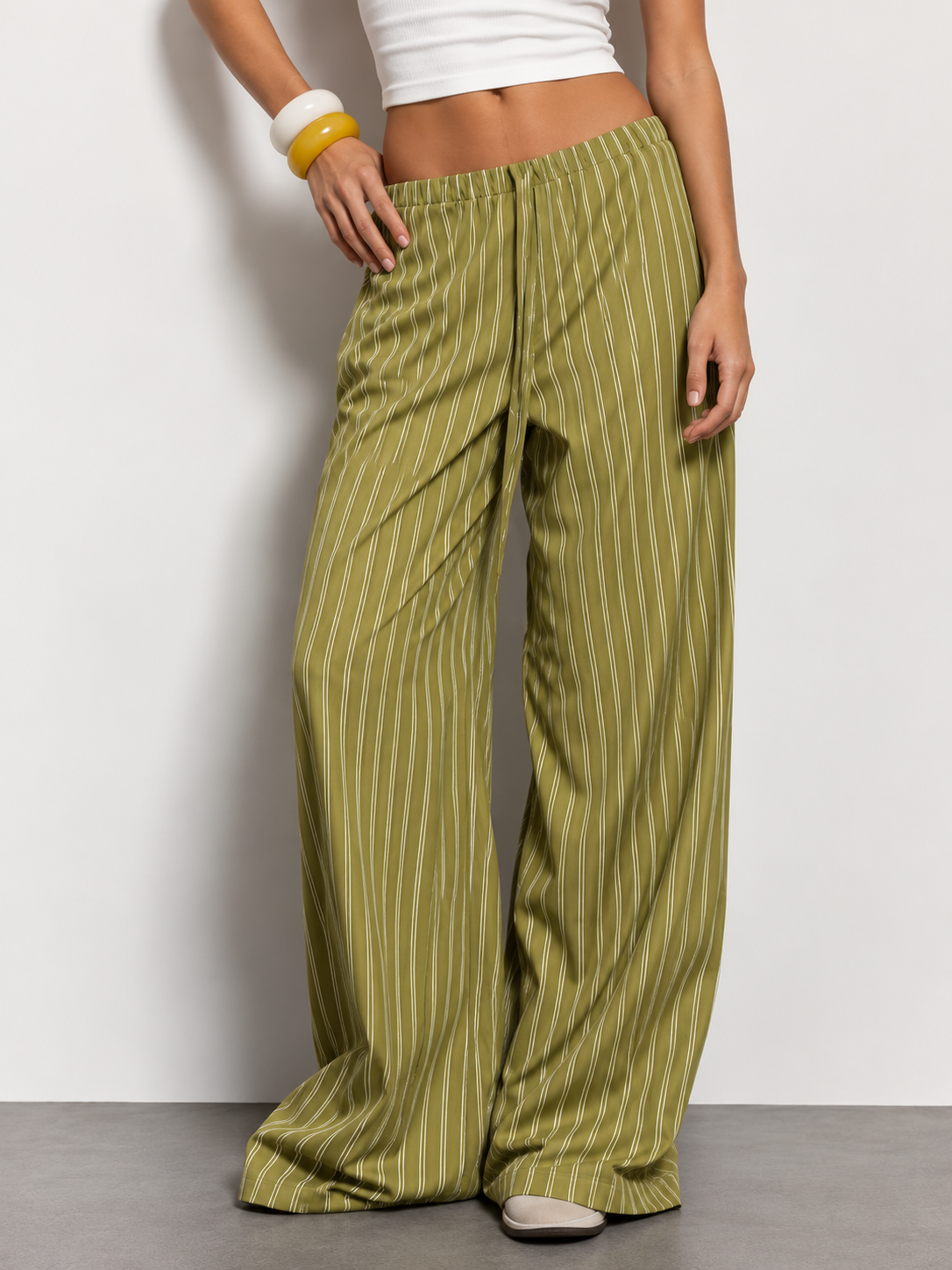 Pantalones Fluidos Verdes