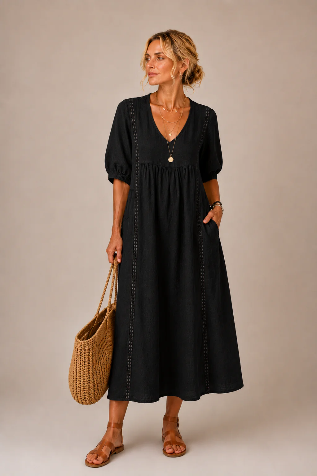 VESTIDO MIDI VERANIEGO - LUCIA