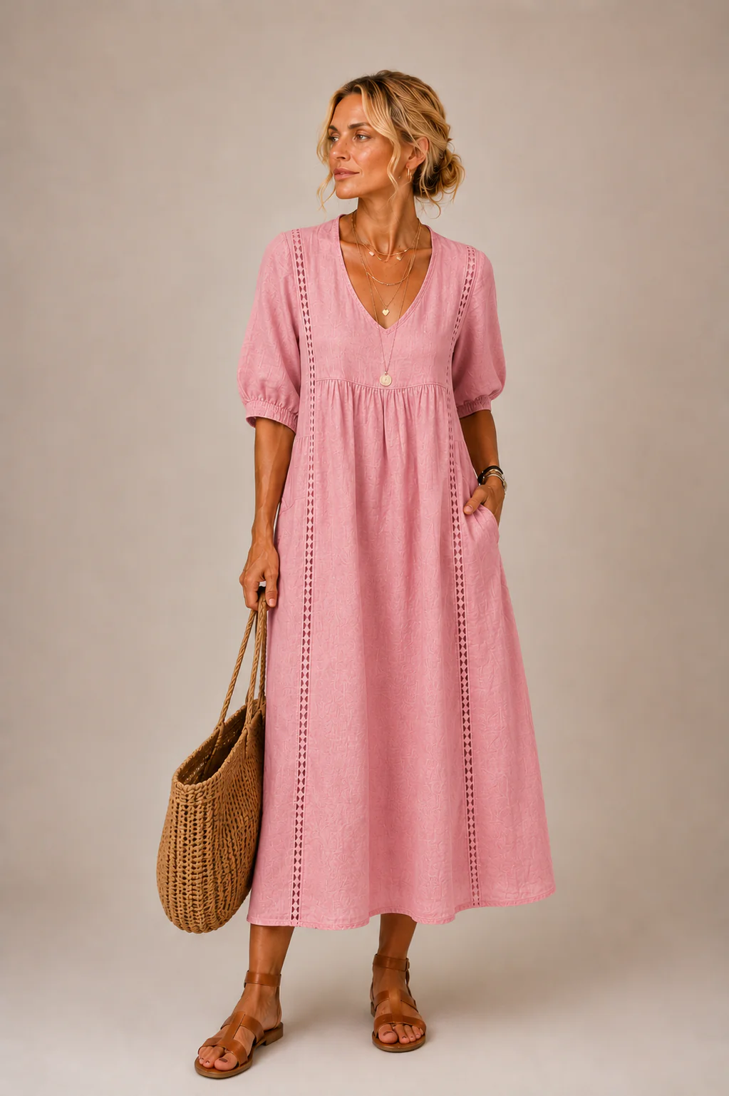 VESTIDO MIDI VERANIEGO - LUCIA
