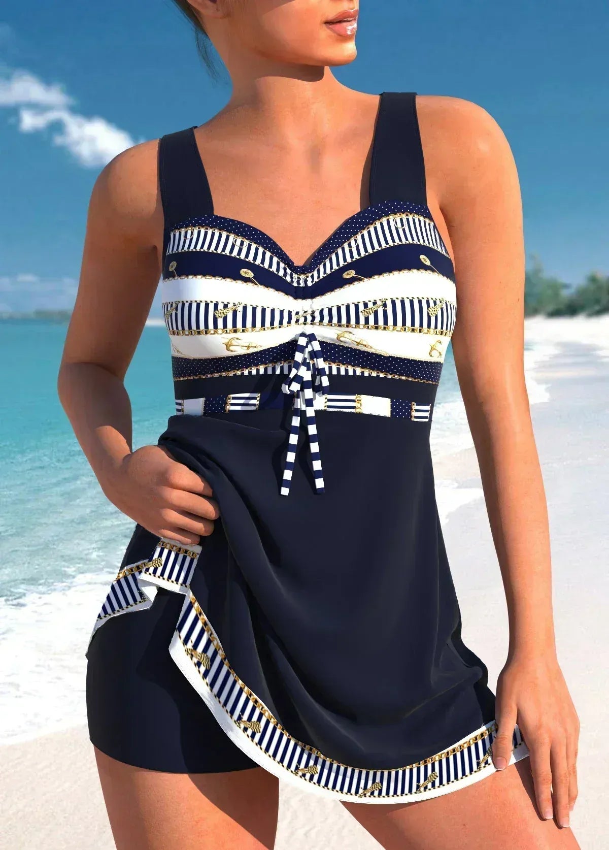 Vestido de baño con falda que cubre el vientre - Marbella