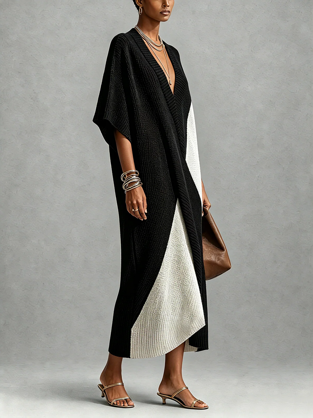 Vera - Vestido Ébano Marfil
